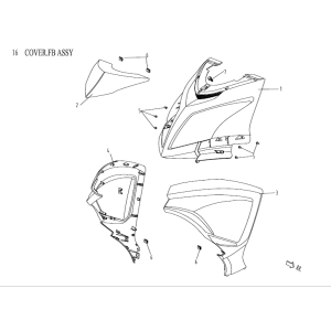 Kappenteile für AGM Venom weiß