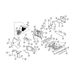 Kappenteile für Kymco People S 4-Takt weiß