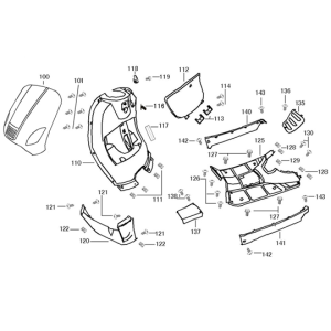 Kappen für Neco Azzuro 125cc Silber
