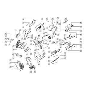 Vorderhaar schneidet Kymco Downtown 300i dunkelgrau