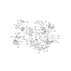 hauben v-m Kymco Super9 AC 2-Takt nm gelb - schwarz