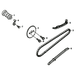 Kette/Kettenspanner/Kettenführung Sym Jet 14 125I E4