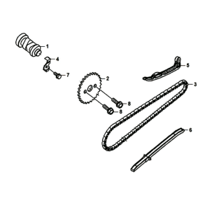 Kette/Kettenspanner/Kettenführung Sym Symphony ST 125I E4