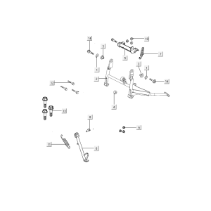 Kickstarter-Arm Kymco People S 50i E4 Mattbraun