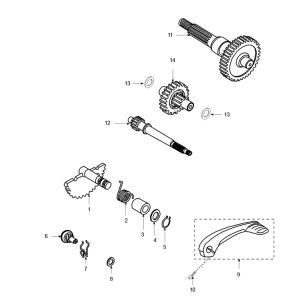 Kickstarteras - Kickstartpedaal - Tandwielen Peugeot Speedfight 3 50 2-takt LC 2-takt