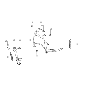 Ständer+Kickstarter Kymco Super8 Street 50i E4 Matt Schwarz