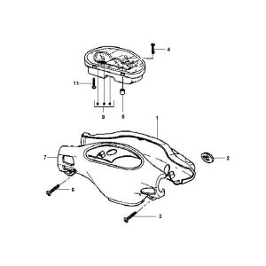 Tacho - Steuerhaus Gilera Runner 98-2005 2-Takt