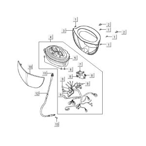Tacho Kymco Super9 2t lc om mattschwarz-gelb