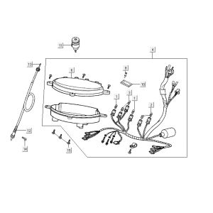 Tacho Kymco Vitality 2t ac red