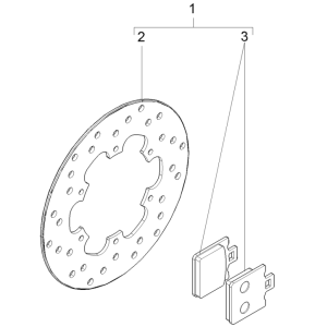 Bremssatz Vespa GTS 125 4T E5 ABS 2021 (EMEA)