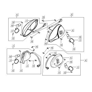 Blinklichter Kymco Yup 2t ac blau