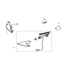 Blinker Kymco Agility Delivery 4-Takt euro4 weiß