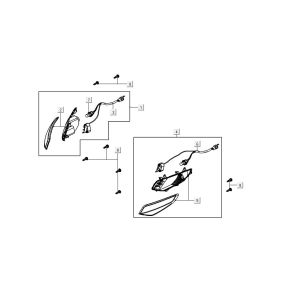 Indikator Kymco Agility 16'+ 4-Takt Einspritzung euro4 Rot