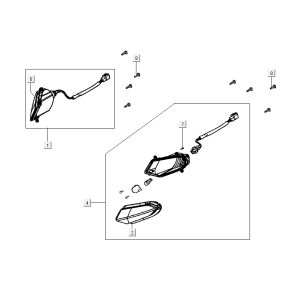 Blinklichter Kymco City 16' 4-Takt dunkelgrau