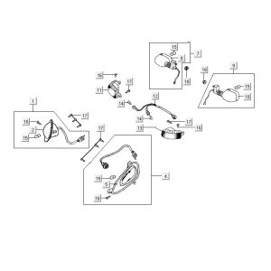 Blinker Kymco ZX 2t Wechselstrom blau limitiert