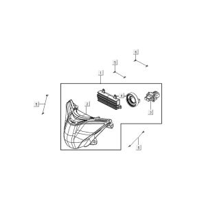 Scheinwerfer Kymco People S 50i E4 Blau
