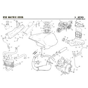 Kühlung- Kraftstofftank- Auspuff Rieju Rs2 pro grün 2009 2-Takt