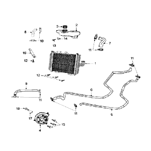 Kühlsystem Peugeot Speedfight 3 LC blau