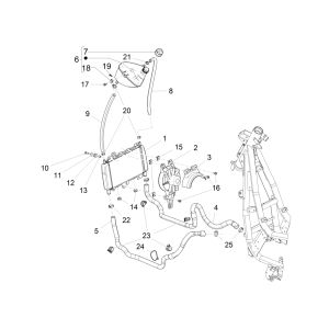 Piaggio Beverly 300 IE ABS E4 Kühlsystem 2016 - 2020 (EMEA)