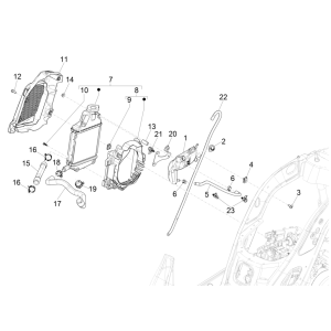 Kühlsystem Vespa GTS 125 4T E5 ABS 2021 (EMEA)
