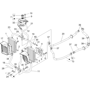 Kühlsystem Vespa GTS 250 ie 2005-2009 (mit ABS)