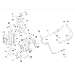 Kühlsystem Vespa GTS 300 HPE 4T 4V IE ABS E4 2019 (EMEA)