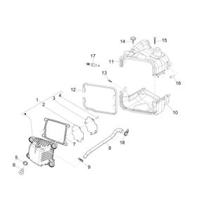 Kühlschrank-Ventildeckel Vespa Sprint 25km 4-Takt-2-Ventil