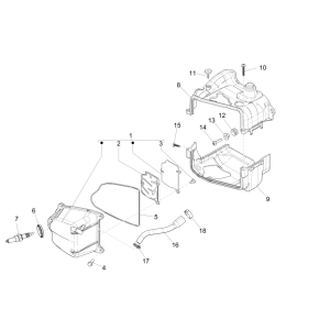 Schlägerhaube Piaggio Liberty 50 4-Takt (IGET Euro 4)