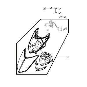 Scheinwerfer AGILITY 16+ 4T 200i Matt Metallic Hellblau