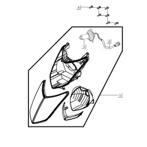Scheinwerfer AGILITY 16+ 4T 200i Mattes Metallic-Silber