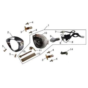 Hauptscheinwerfer AGM LX anthrazit