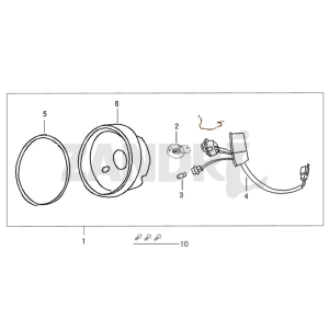Scheinwerfer Santini Capri silber