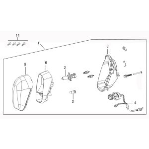 Scheinwerfer Benzhou ZN50QT-36 creme