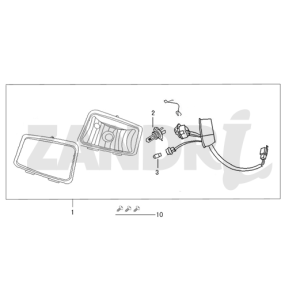 Scheinwerfer BTC Riva Sport orange