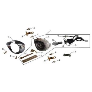 Scheinwerfer China GT weiß