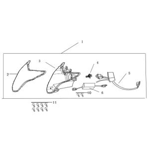 Scheinwerfer China R8 weiß