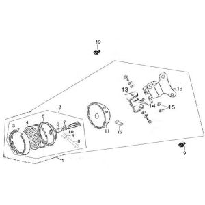 Scheinwerfer China Retro Extra braun