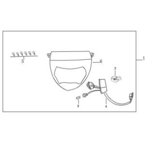 Scheinwerfer China Zip braun