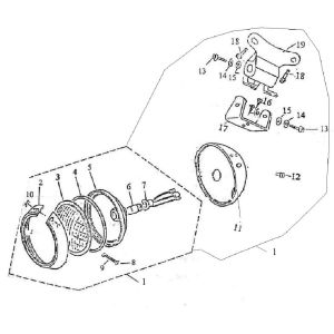 Scheinwerfer Eagle-Wing Torino anthrazit