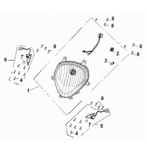 Scheinwerfer Generic Roc Silber 2010 2-Takt