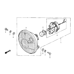 Honda MB50 Scheinwerfer