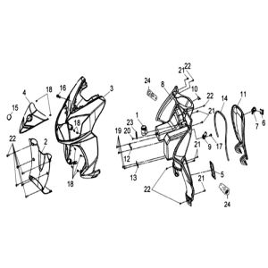 Scheinwerferblinker Sym Symphony SR (GY419S) grau
