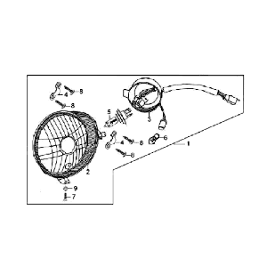 Scheinwerfer KPL. Sym Fiddle Weiß WH8018P