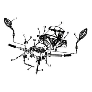 Scheinwerferabdeckung Gegenspiegel Sym Symphony ST euro4 (BK-7C) hellschwarz
