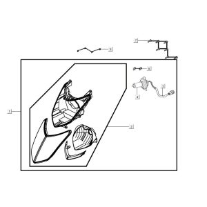 Scheinwerfer Kymco Agility 16'+ 4-Takt-Einspritzung euro4 Rot