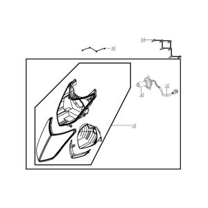 Scheinwerfer Kymco Agility 16'+ 4t mattmetalic blau