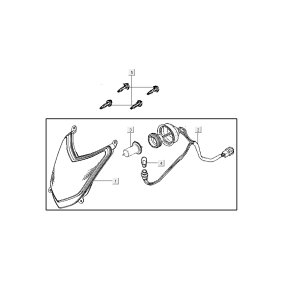 Scheinwerfer Kymco Agility Delivery 4-Takt euro4 weiß
