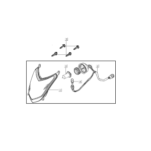 Scheinwerfer kymco agility FR 12' 4-Takt euro4 braun