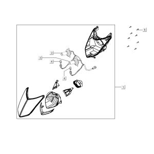 Scheinwerfer Kymco Agility RS 4-Takt weiß 11
