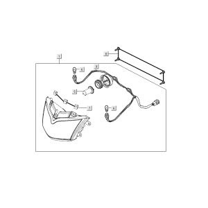 Scheinwerfer Kymco People S 4-Takt Dunkelgrau